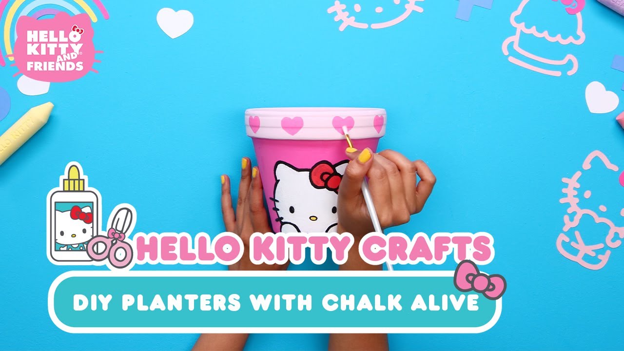 DIY Planters with Chalk Alive | Hello Kitty Crafts