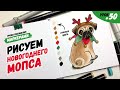 Как нарисовать мопса? / Видео-урок по рисованию маркерами для новичков #50