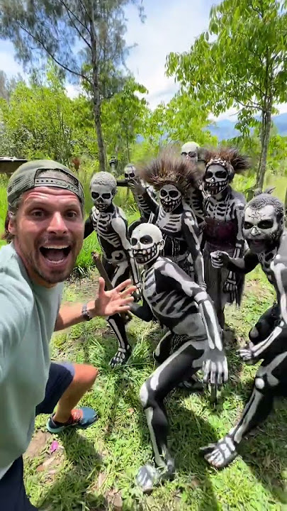 The Skeleton Tribe of Papua New Guinea lives in the heart of the Chimbu region not too far from Moun