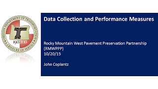 Data Collection and Performance Measures