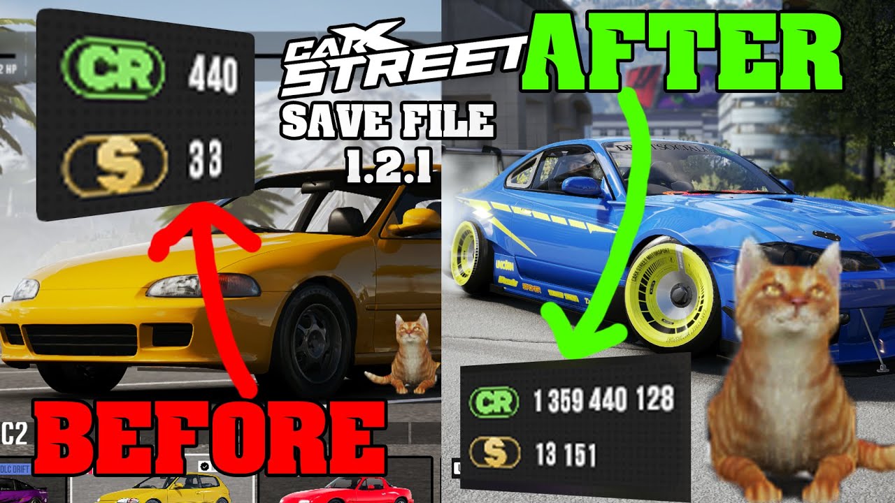 Carx Street PC (НЕОБХОДИМ DLC) 100% файл сохранения 1.2.1