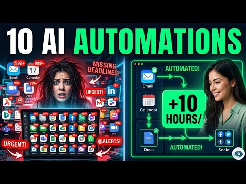 10 AI Automations That Save Me 10 Hours Every Week (No Code, 2026 Guide) #chatgpt  #technology