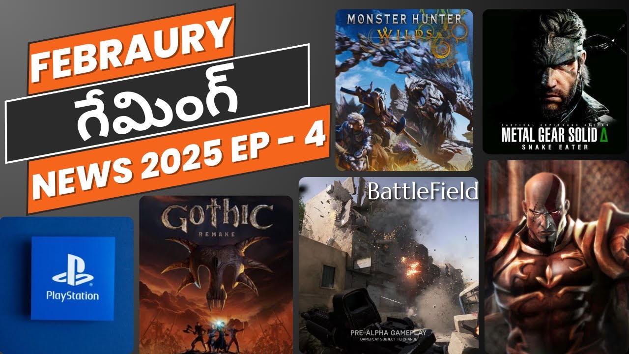 [Telugu] Gaming News February 2025 in Telugu EP - 4 |🔥 God of war | Battlefield | State of play🔥