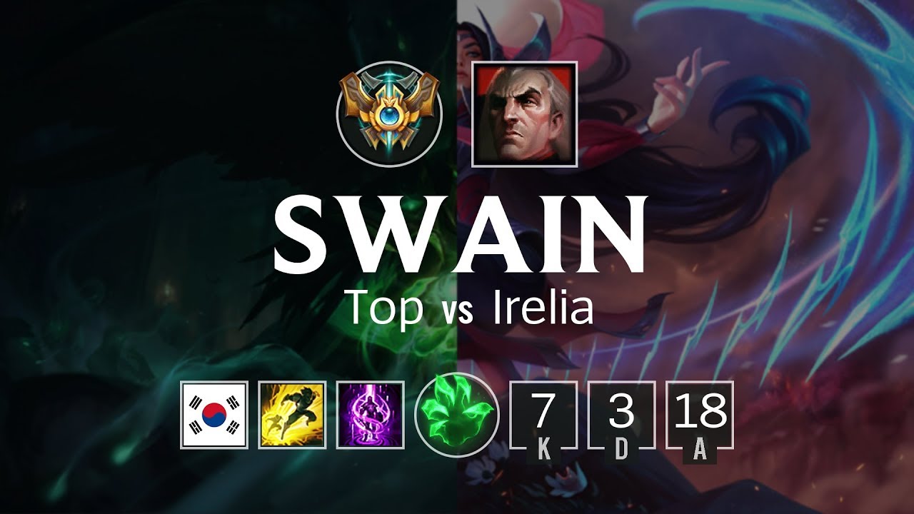 Swain Top vs Irelia - KR Challenger Patch 8.8