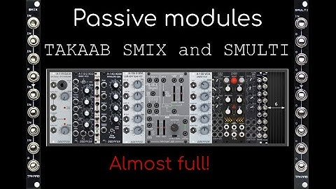 Modular synthesis - passive modules are a thing!