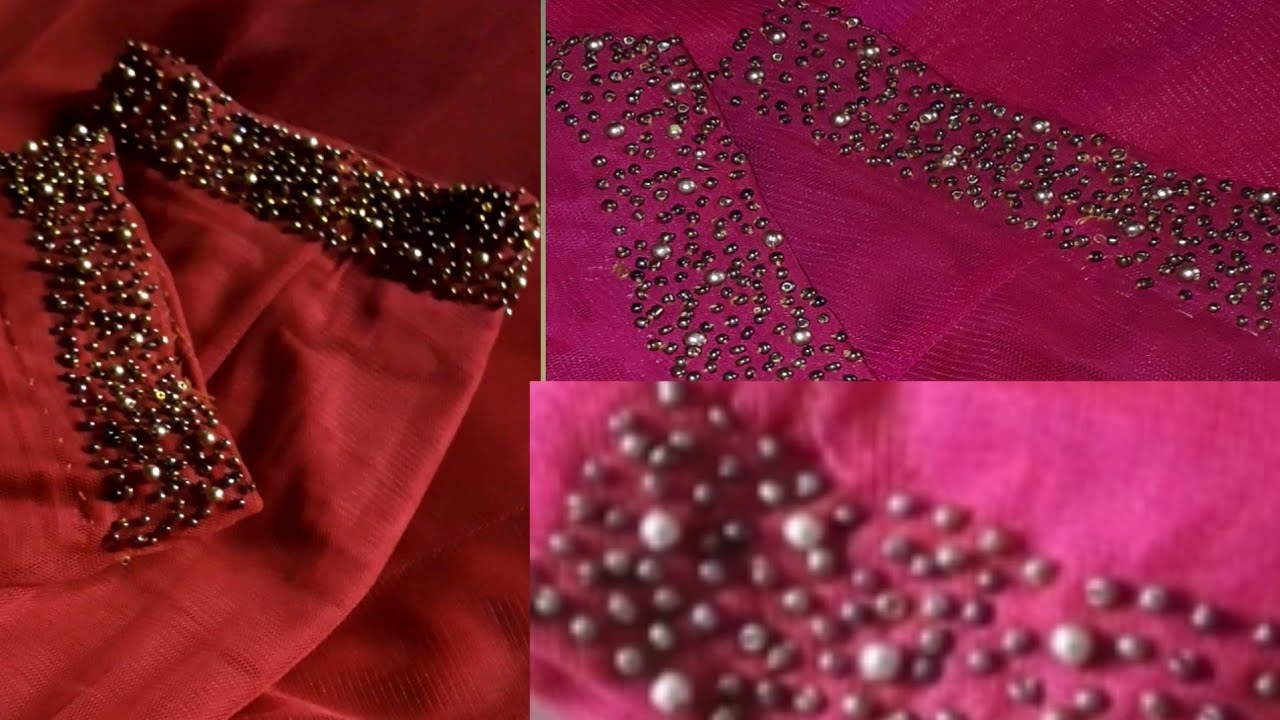 Hand embroidery sleeves design for beginners /very easy design YouTube