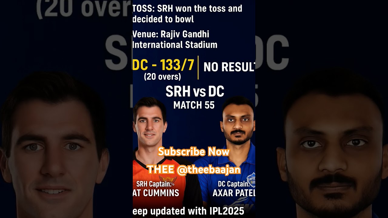 DC Crumbles! SRH Dominate in Rain-Hit Thriller 