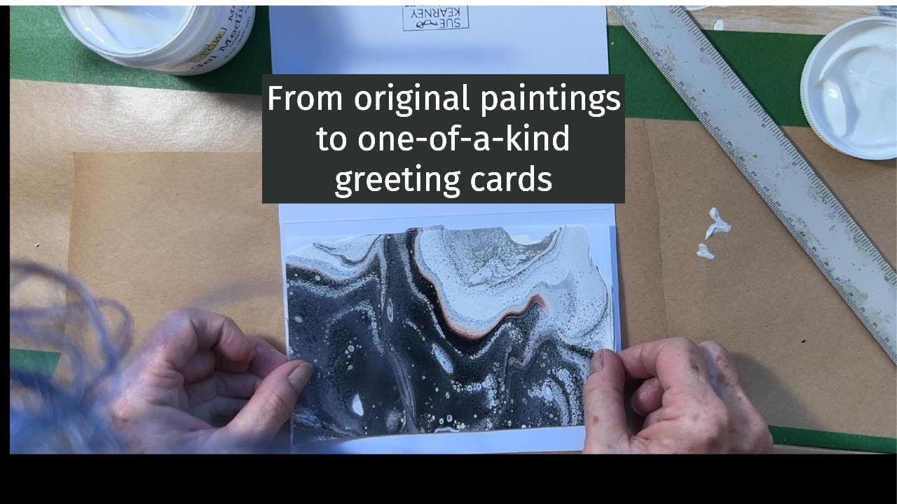 Turning original pours into one-of-a-kind greeting cards,