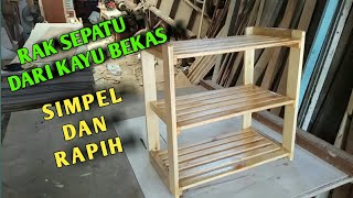 Cara Membuat Rak Sepatu Dari Kayu Jati Belanda Bekas Palet @ngurek BAROS