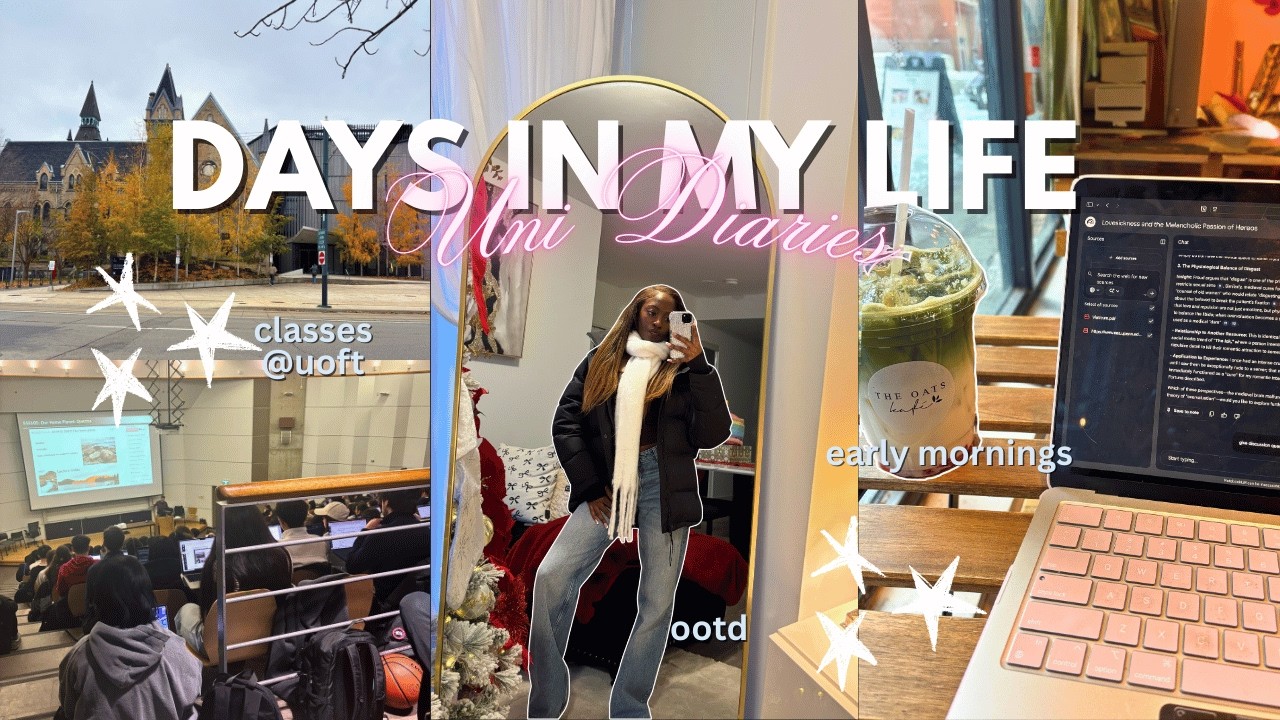 COLLEGE WEEK IN MY LIFE @UOFT ☆| classes, makeup routine, studying