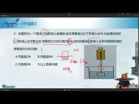 【中考专题复习】浮力的专题复习，浮力变化问题的专题解析   西瓜视频