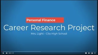 Project - Career Research (Instructions)