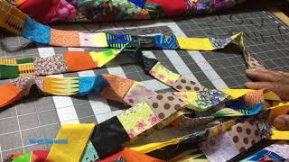 The bind we created for the Spider Web Quilt