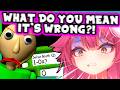 Raora getting jumpscared by Baldi and Math is hilarious
