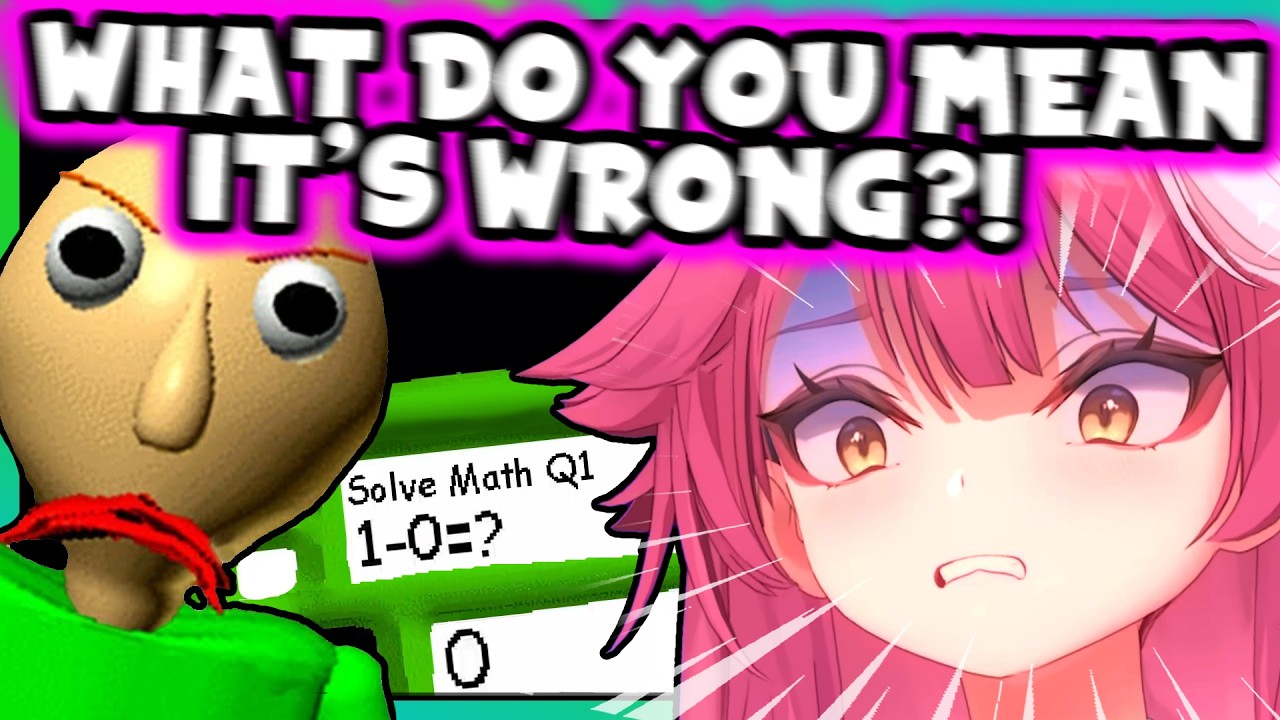 Raora getting jumpscared by Baldi and Math is hilarious