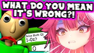 Raora getting jumpscared by Baldi and Math is hilarious