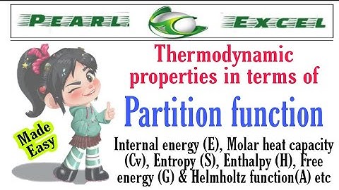Easy way to understand thermodynamic properties in terms of partition function.