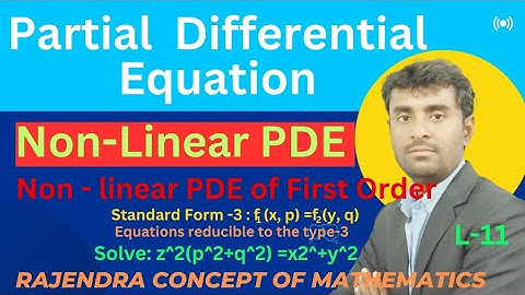 Non Linear Partial Differential Equation of first Order | Equation reducible to Standard form-3