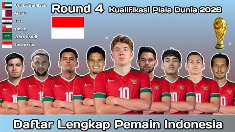 Daftar Lengkap Pemain Indonesia Untuk Round 4 Kualifikasi Piala Dunia 2026 Zona Asia