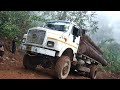 TATA 1212 TC 4x4 Timber Truck Overload Logging Wood Climbing on Muddy