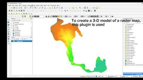 Creating a 3D model of DEM using QGIS for Rinchending check point landslide