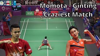Anthony Ginting Vs Kento Momota - Craziest Badminton Match