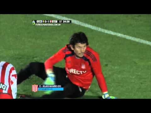Gol de Navarro en contra. R. Central 1 - Estudiantes 1. Cuartos. Copa Argentina 2015. FPT.