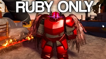 I Forged RUBY ONLY Armor it was OVERPOWERED In The Forge Roblox