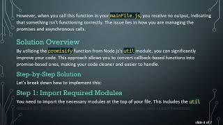 How to Fix Issues with Returning JavaScript Objects from Promises in Node.js