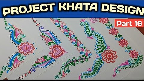 Border and corner design for students project khata.//. Practical khata design. Tarun Art.