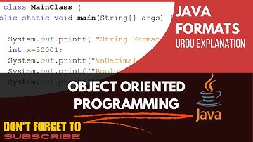 Java Formats | printf( ) | URDU Explanation