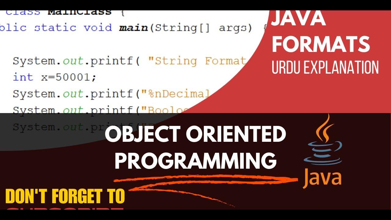 Java Formats | printf( ) | URDU Explanation - YouTube