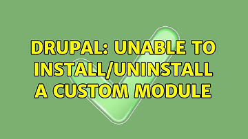 Drupal: Unable to Install/Uninstall a custom module