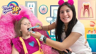  Maria Clara e JP aprendem sobre cuidar dos dentes 