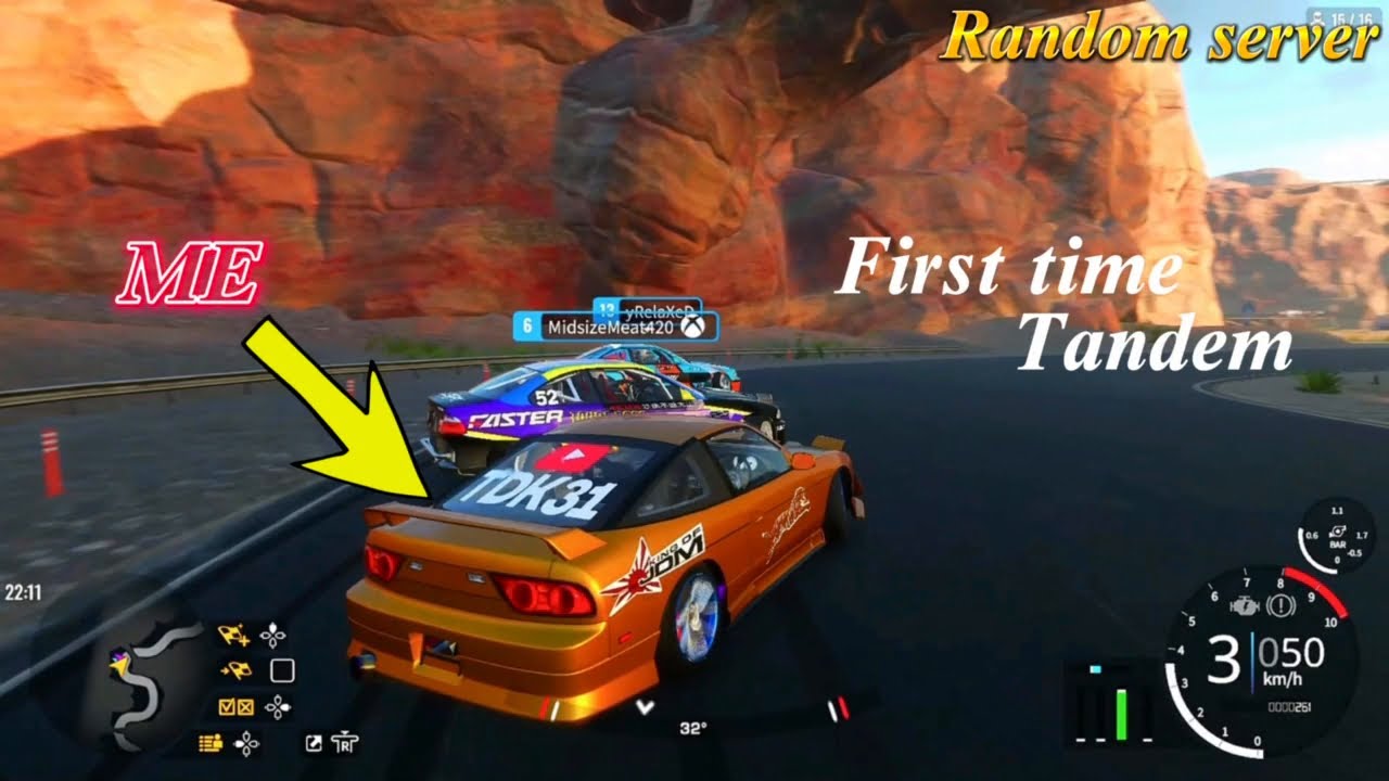 I join random server on Carx and do tandem/g29 steering wheel/no assist