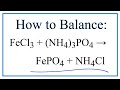 Balancing Chemical Equations Concepts