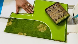 Paithani Saree Blouse Design Cutting & stitching Blouse Back Neck Design | Silk Saree Blouse Design screenshot 5