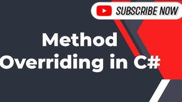 Method Overriding in c# || Polymorphism in c#