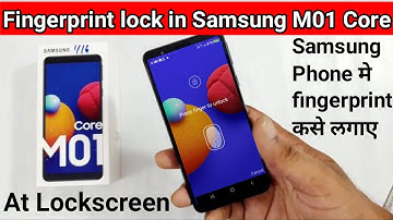 How To Set Fingerprint Lock In Samsung M01 core | M01 core me fingerprint lock kaise lagaen