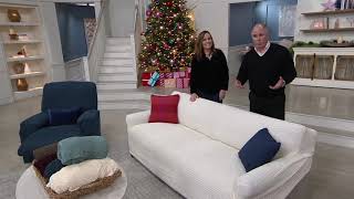 Paulato by Gaico Toscano Textured Stretch Slipcover on QVC screenshot 5