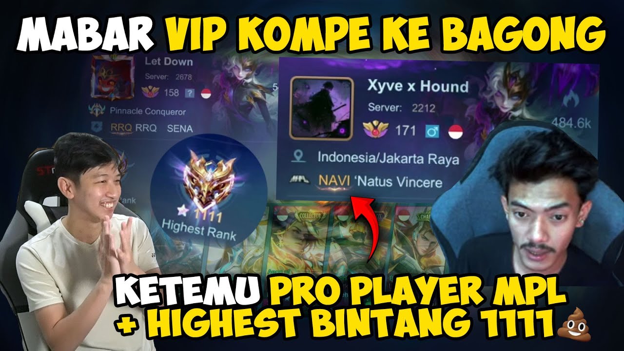 MABAR VIP PAKE ID GLOBAL LEADERBOARD KE BAGONG, KETEMU RRQ + NAVI MPL CUY