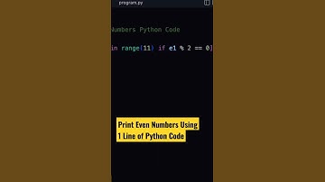 Print Even Numbers using One Line Python Code #shorts #coding #programming