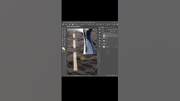 Floating water effect on road in photoshop in telugu | graphic design shorts | photoshop shorts