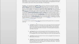 Article Review Assignment Explanation Video