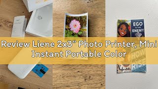 Review Liene 2x3” Photo Printer, Mini Instant Portable Color Mono Photo Printer Bundle 50 Zink Adhes