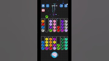 Lv 144 Ball Sort Puzzle - Color Game / 顏色分類遊戲 / ボールソーティングパズル (Guru Game)  #ballsortpuzzle