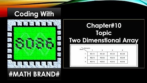 Microprocessor & Microcontroller | Chapter#10 | Two Dimensional Array | Assembly language | Emu8086