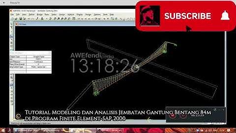 Modeling Jembatan Gantung Bentang 84 SAP 2000|Tutorial on Modeling 84Span Suspension Bridge SAP 2000
