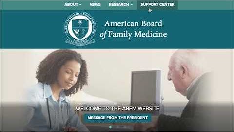 Navigating the New ABFM Website — 2019