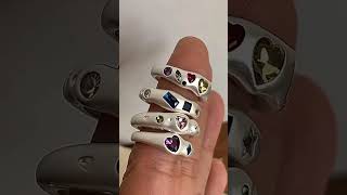 ✨ Nhẫn Hở Hình Trái Tim Đính Đá Zircon Nhiều Màu Sắc || THUY AUTH JEWELRY #thuyauth #jewelry